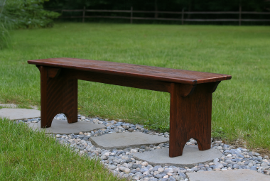 outdoor woodworking project rustic bench