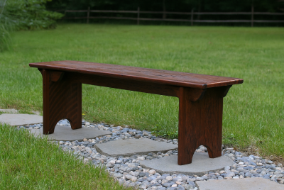 outdoor woodworking project rustic bench