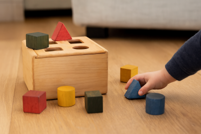 woodworking preschooler shape sorter toy box